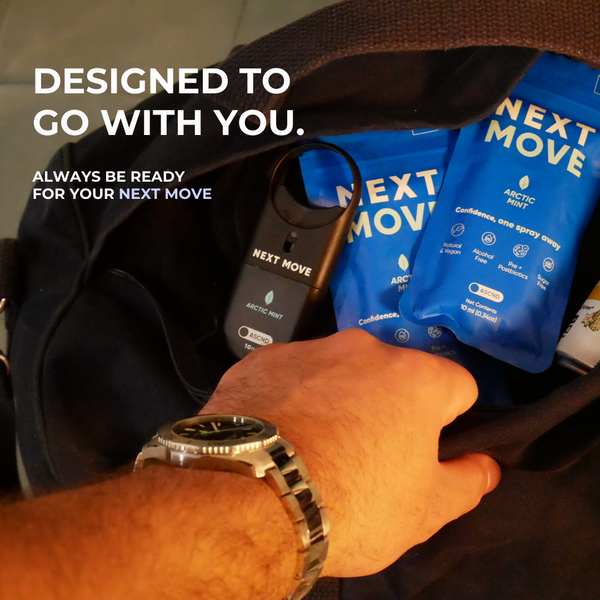Next Move breath spray is designed to go with you